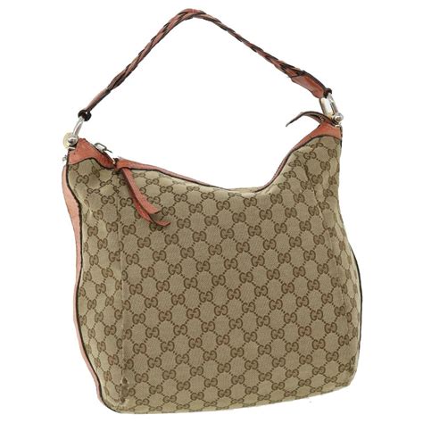 gucci gg canvas bamboo shoulder bag|Gucci shoulder bag luxury brand.